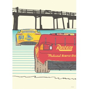 Komar Wandbild Cars Strong Together, 50x70 cm, mit Lightning McQueen und Jackson Storm.