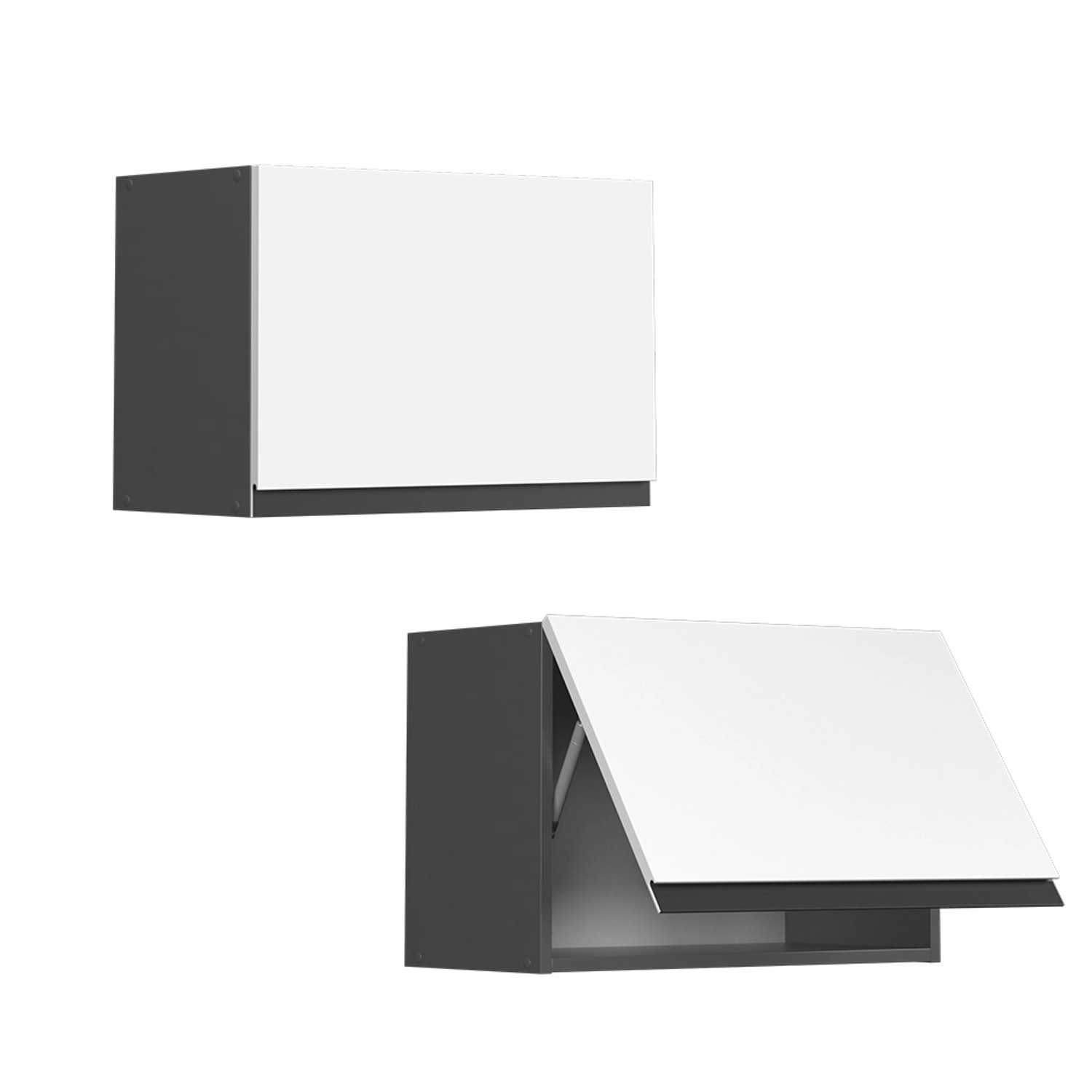 Vicco Hängeschrank R-Line Hängender Küchenschrank Weiß/Anthrazit 60 cm J-Shape Flach_5