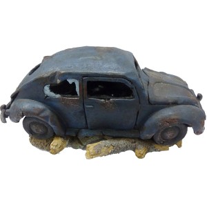 Aquadella Aquarium Deko Beatle, blauer Oldtimer als Dekofigur für Aquarien.