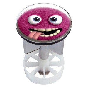 Waschbeckenstöpsel mit Monster Lolo Dekor, 38-40mm, mit Haarsieb