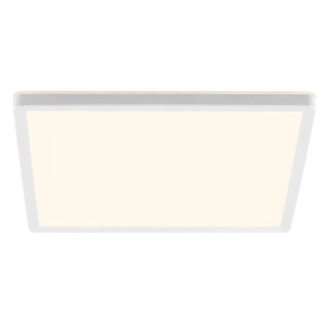 Weiße, quadratische LED-Deckenleuchte Avola von Brilliant, 29,3 cm, für Innenräume.