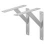 2er Set ML-Design Regalhalterungen, 240x240 mm, Silber Aluminium Regalwinkel für DIY Projekte.
