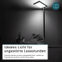 LUXULA LED Stehleuchte 100W 7000lm Bürostehleuchte Up- Downlight Augenschonend UGR16 CRI98 4000K Neutralweiß Dimmbar Stehlampe Schwarz_8