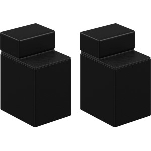 Clip-Set Regalbodenträger Kurz, matt-schwarz, für Regale & Regalböden.