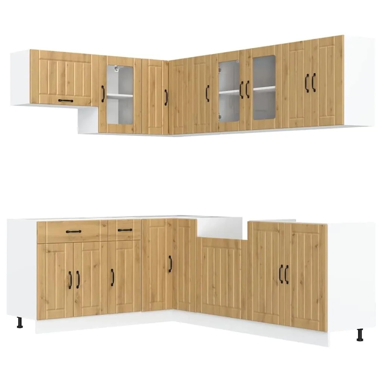 vidaXL 11 Tlg Küchenschrank-Set Lucca Artisan-Eiche Holzwerkstoff 3314900 günstig online kaufen