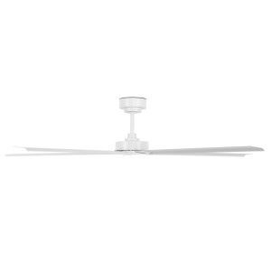 Weißer Lucci Air Deckenventilator Monza für Außenbereiche mit Fernbedienung.