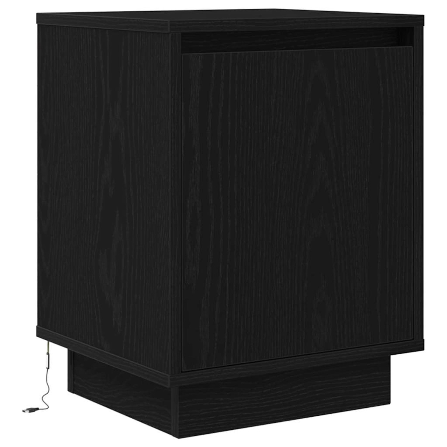 vidaXL Nachttisch mit LED-Leuchten Schwarz 38x34x50 cm 861267 günstig online kaufen