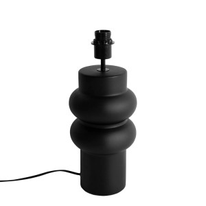 QAZQA Design Tischlampe aus Schwarzer Keramik 17 cm ohne Schirm Alisia