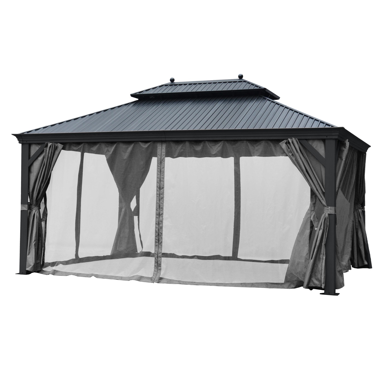 Jet-Line Pavillon Damaskus 3 m x 3,65 m Anthrazit günstig online kaufen