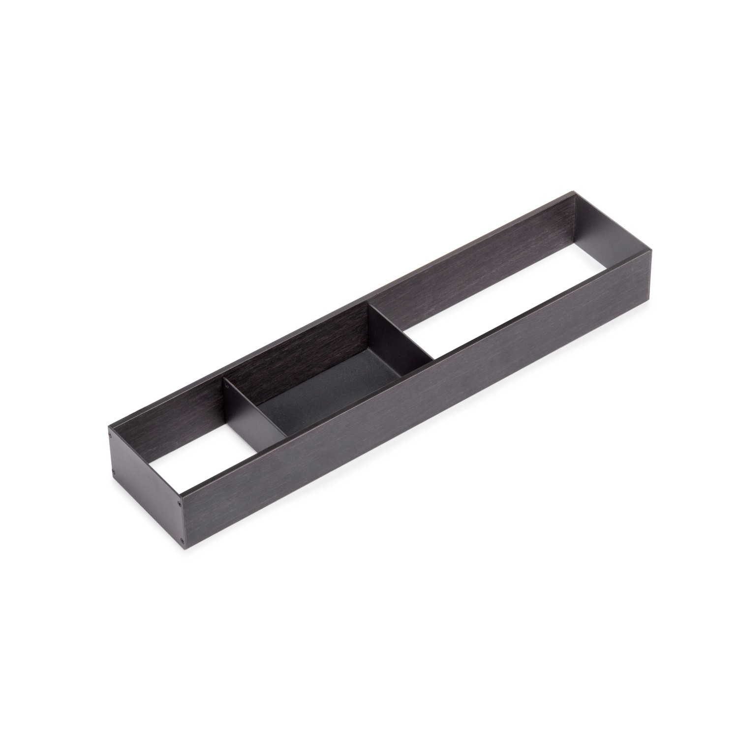 Emuca Schubladenorganisator Orderbox 100x470mm Stahl und Holz Anthrazitgrau
