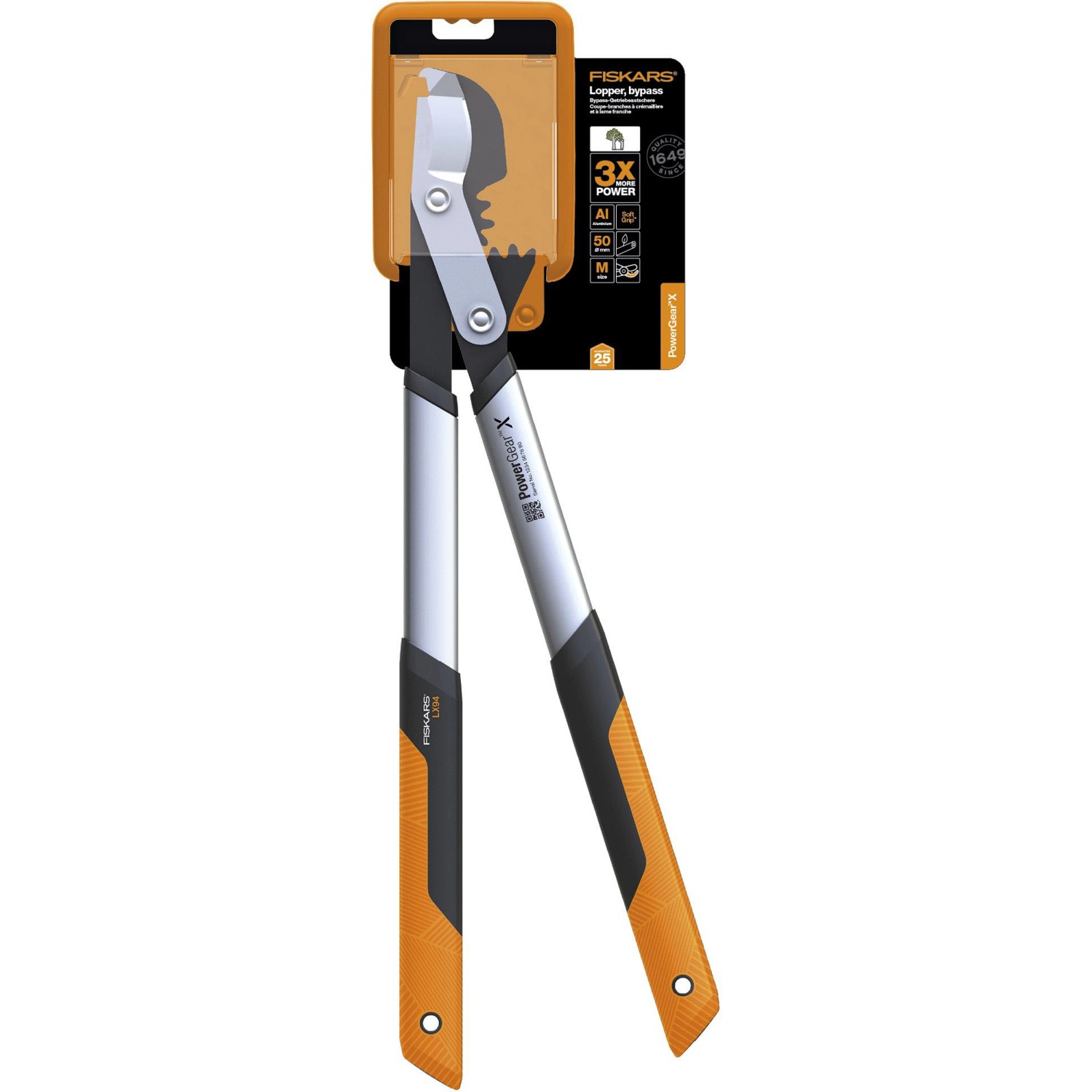 Fiskars Bypass-Getriebeastschere PowerGearX LX94-M