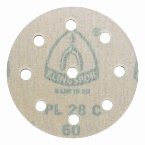 Klingspor Klett-Schleifscheibe PL28CK, 125 mm, mit Lochung für Schleifer Zubehör.