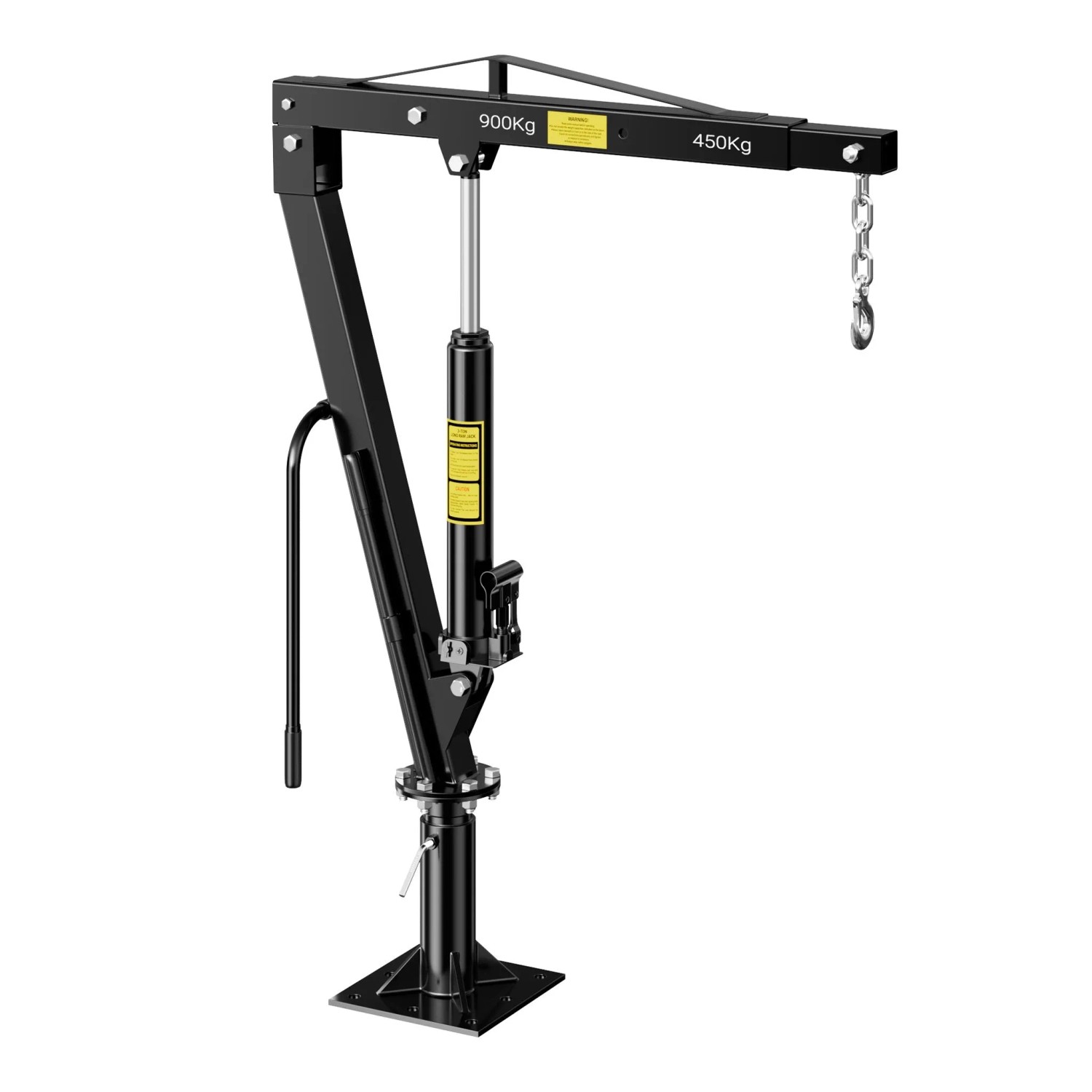 Wiltec Pickup Kran Ladekran 1800Mm 900Kg 360° Drehkranz Werkstatt Bodenmontage