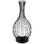 Schwarze Eglo Fossombrone Außen-Stehleuchte in Vasenform mit Leuchtkugel. Dekorative Gartenlampe.