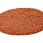 Runder, orangefarbener Hochflorteppich Frisbee mit 67 cm Durchmesser.