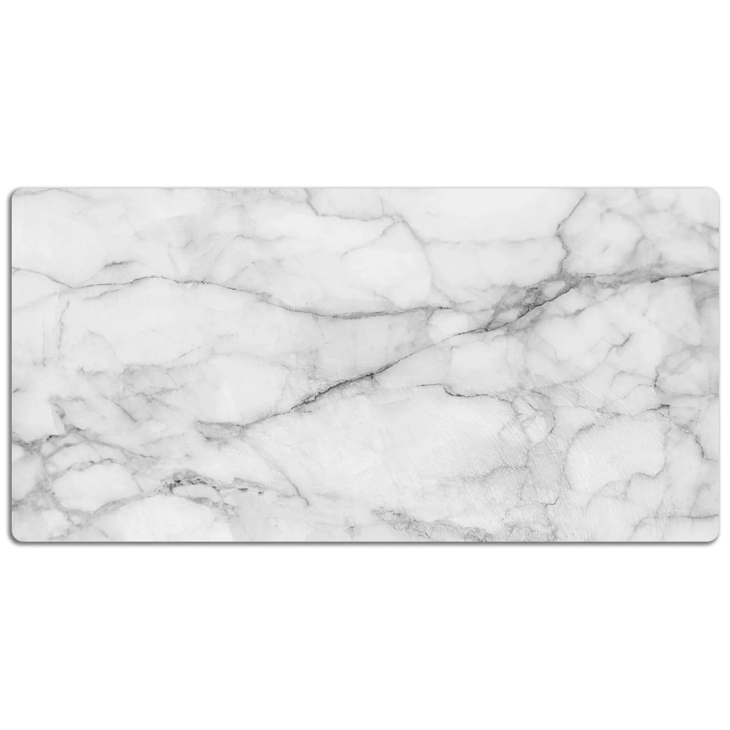 Tulup Schreibtischunterlage Grauer Marmor Schreibtischauflage 100x50 cm Wei günstig online kaufen