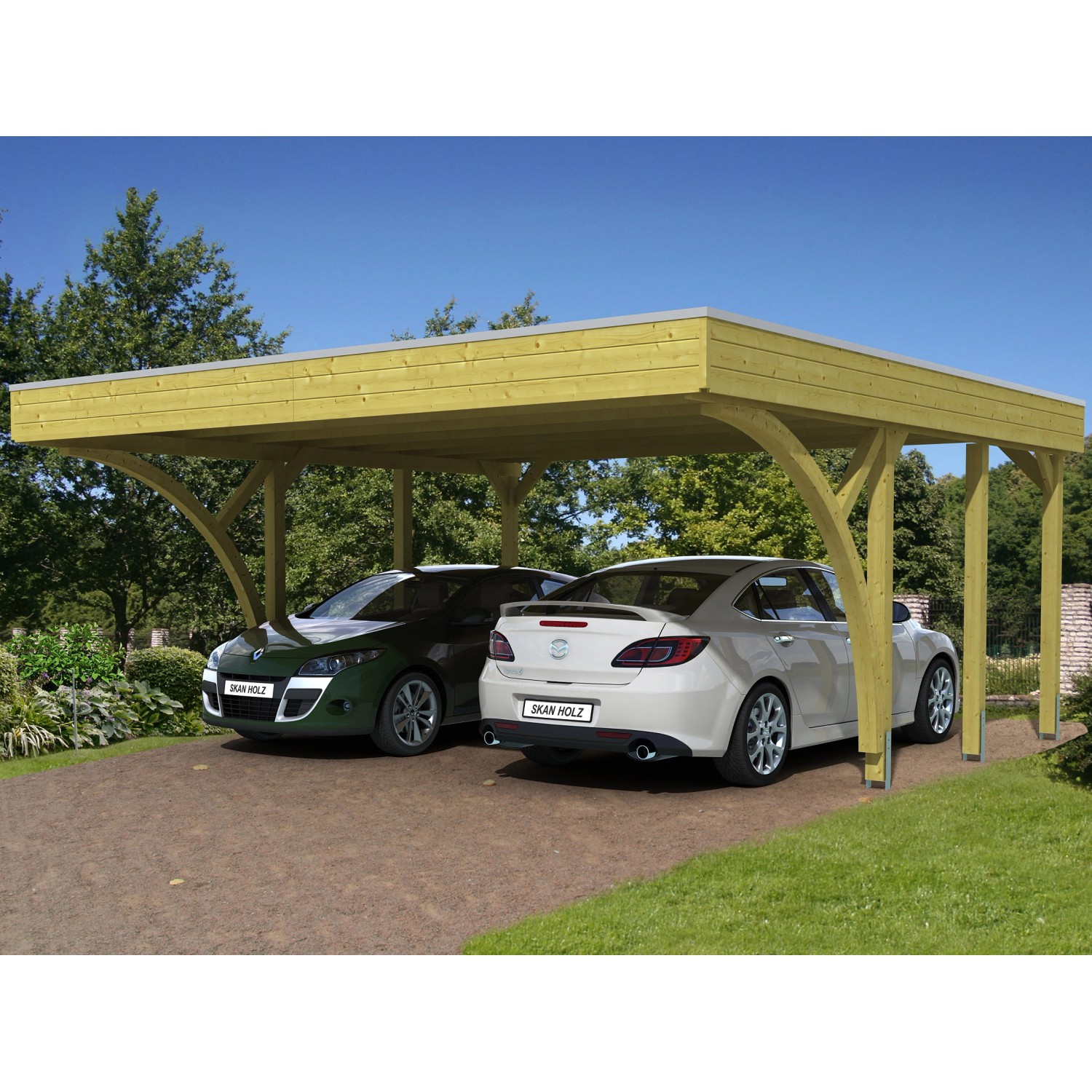 Skan Holz Carport Friesland Set 8 557 cm x 555 cm