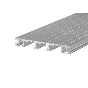 Eloxierte Aluminium Entwässerungsrinne Proside, 2000mm lang, für Terrassen und barrierefreie Übergänge.