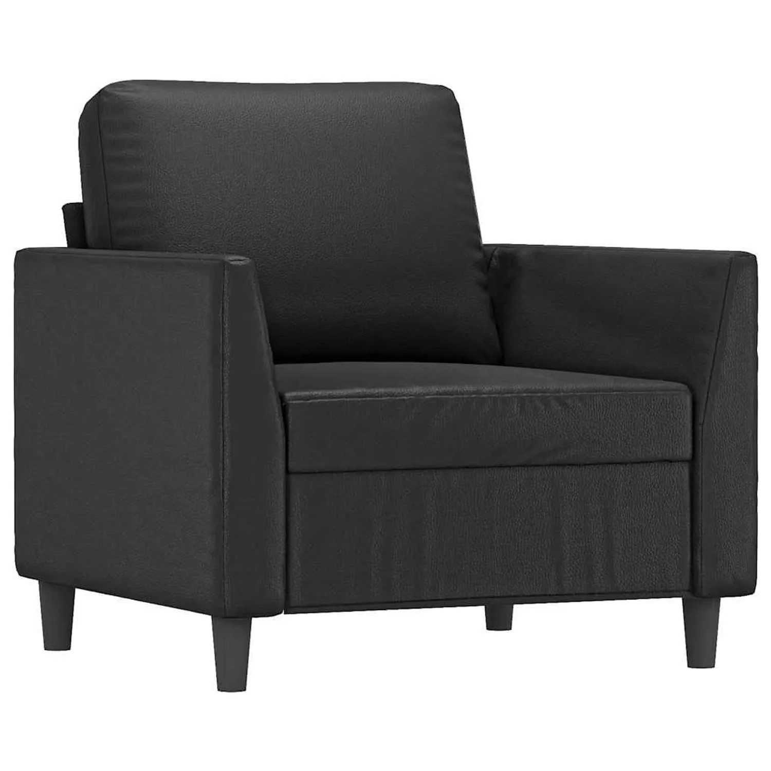vidaXL Sessel Schwarz 60 cm Kunstleder 359323