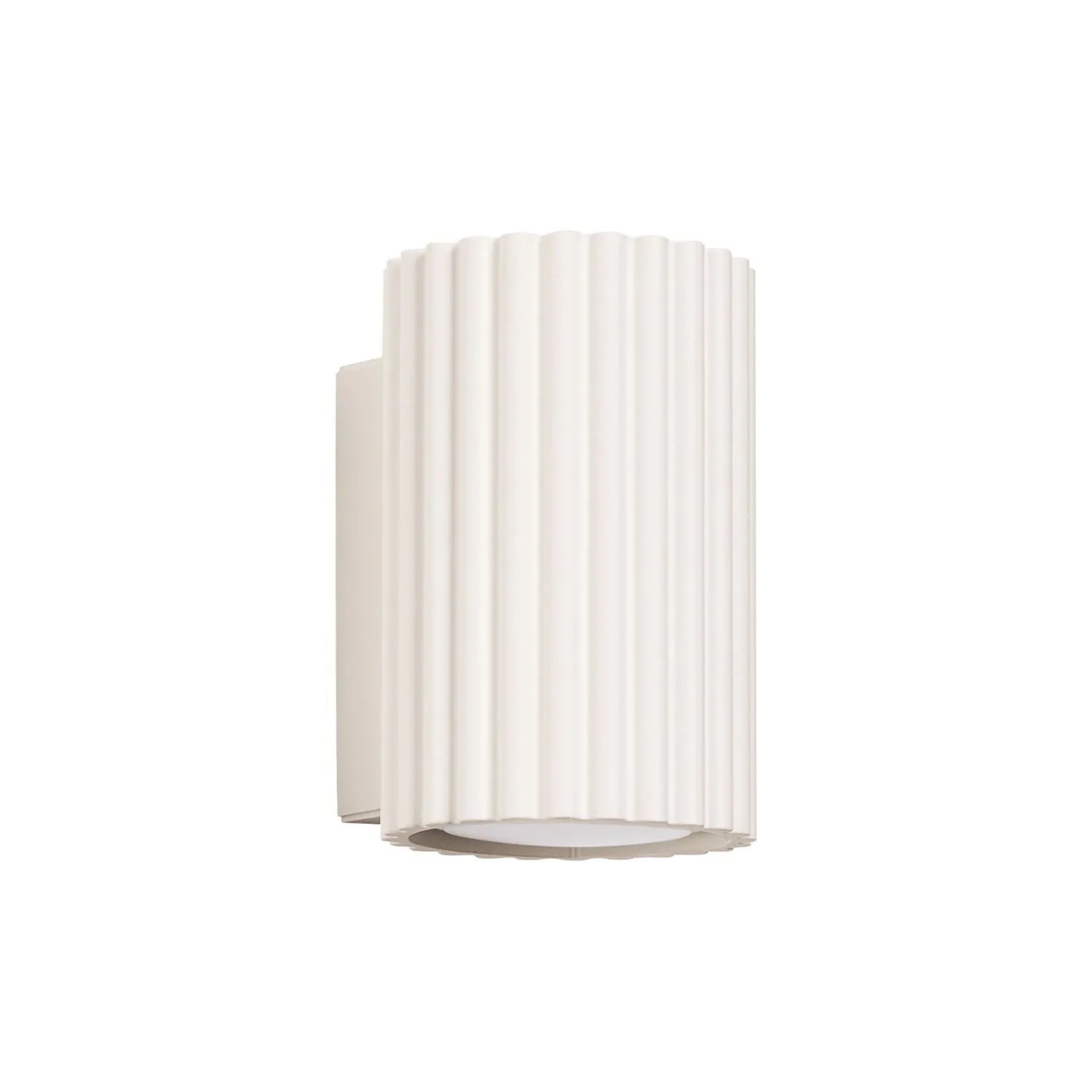 Licht-Erlebnisse Wandleuchte Innen GU10 10 CM Hoch Creme Aluminium Modern
