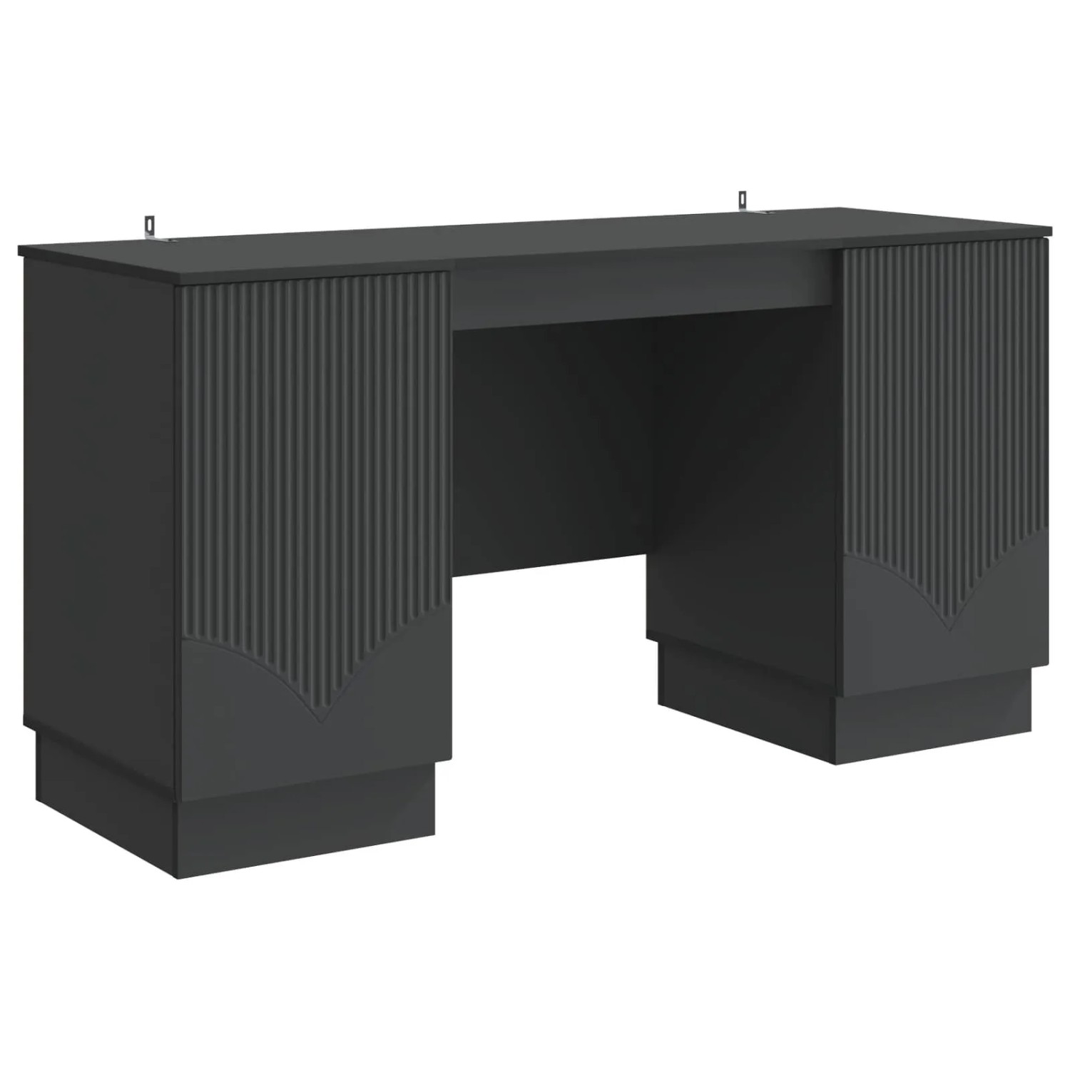 vidaXL Schreibtisch mit Regal Schwarz 142,5 x 50 x 75 cm Holzwerkstoff 3414622