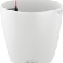 Weißes Lechuza Classico Color 28 Pflanzgefäß (Ø 28 cm) für Innen- und Außenbereiche.