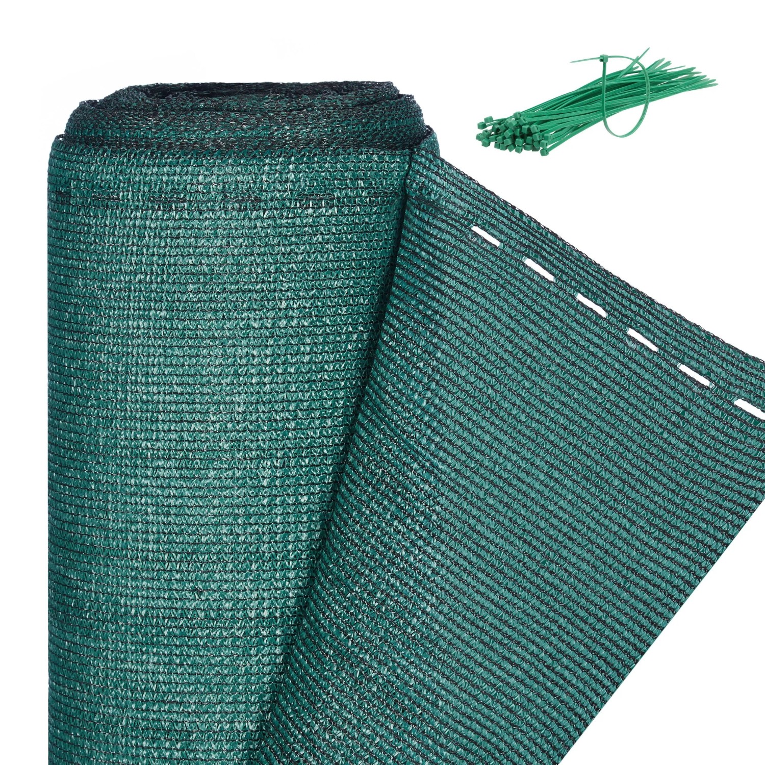 Relaxdays Zaunblende HDPE-Gewebe Dunkelgrün UV-stabilisiert 1,2 m x 15 m