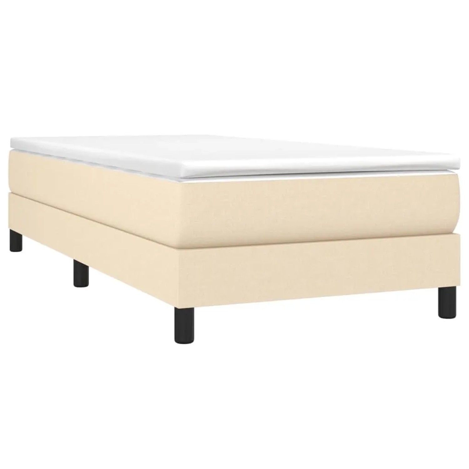 vidaXL Boxspringbett mit Matratze Creme 90x200 cm Stoff 3144050 günstig online kaufen