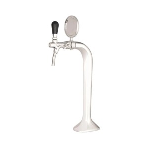 Ich-Zapfe Schanksäule Chrom 1- Silber Metall