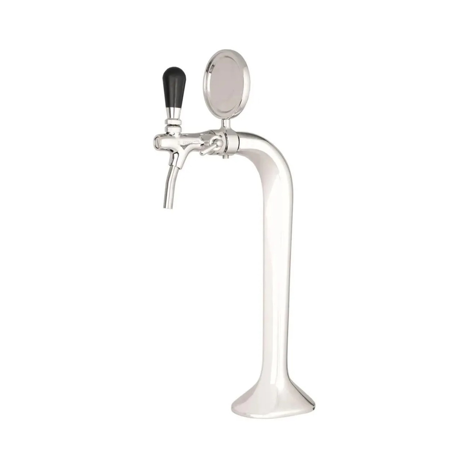 Ich-Zapfe Schanksäule Chrom 1- Silber Metall
