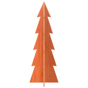 vidaXL Weihnachtsbaum zum Schmücken Wachsbraun 112cm Massivholz Kiefer 858173