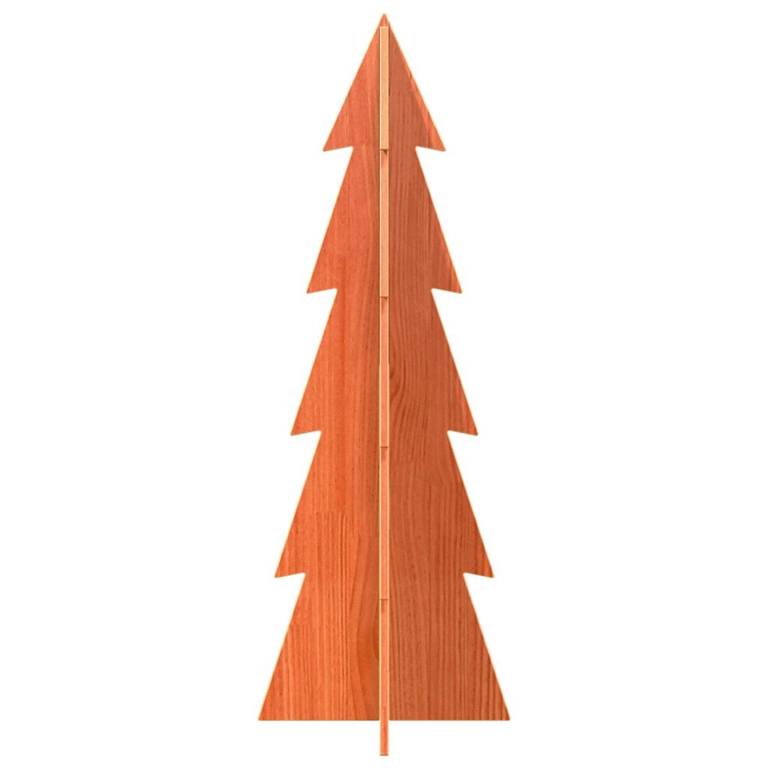 vidaXL Weihnachtsbaum zum Schmücken Wachsbraun 112cm Massivholz Kiefer 858173