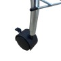 Detailaufnahme: Rolle des Schulte Müllsackständers/Wertstoffsammlers mit Klemmdeckel.