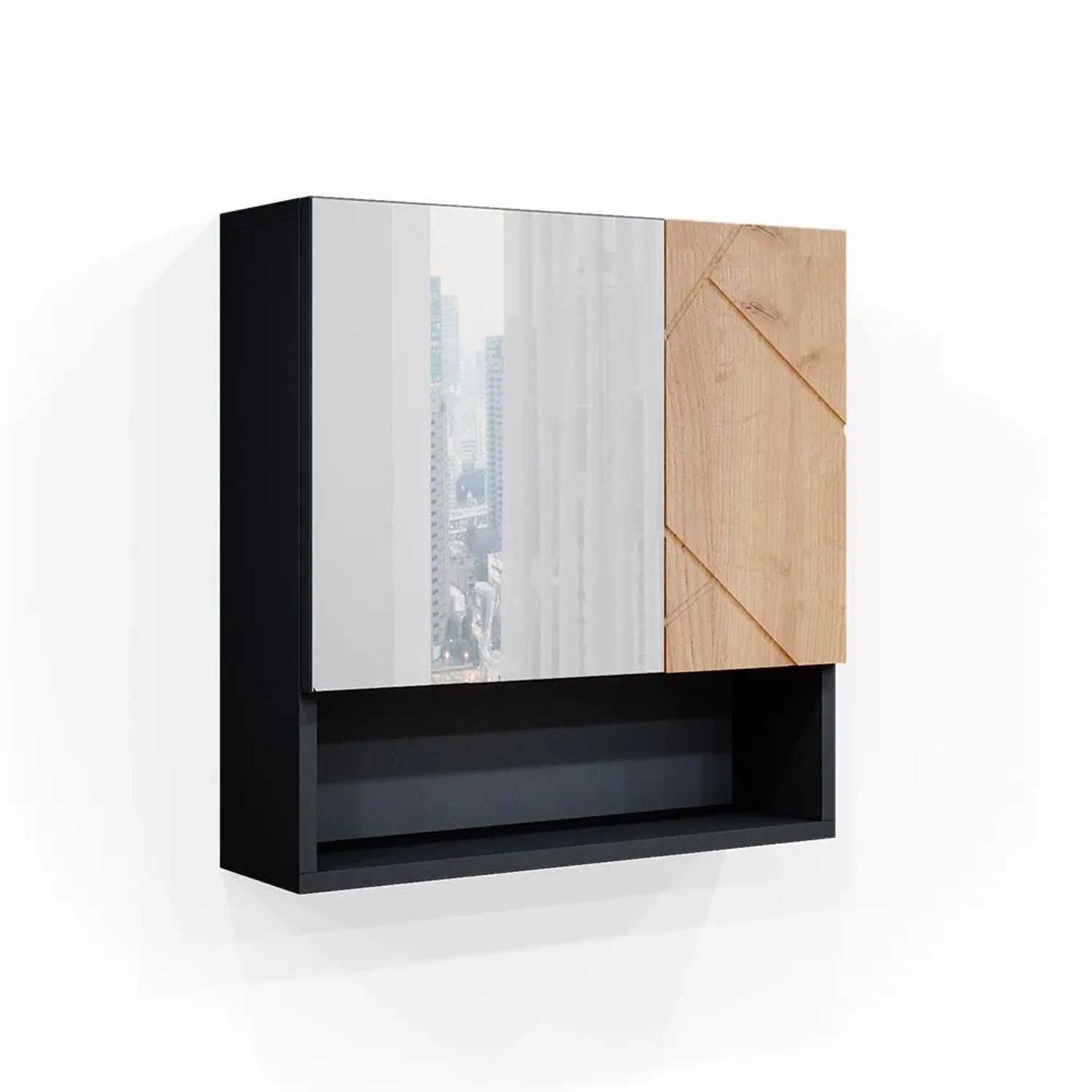 Vicco Badspiegelschrank Irma Goldkraft Eiche Anthrazit 54 x 55