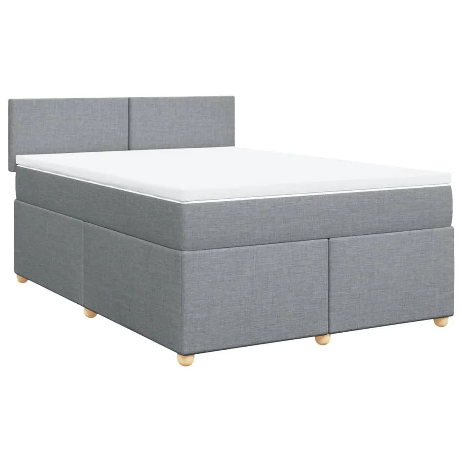 vidaXL Boxspringbett mit Matratze Hellgrau 140x190 cm Stoff 3286668 günstig online kaufen