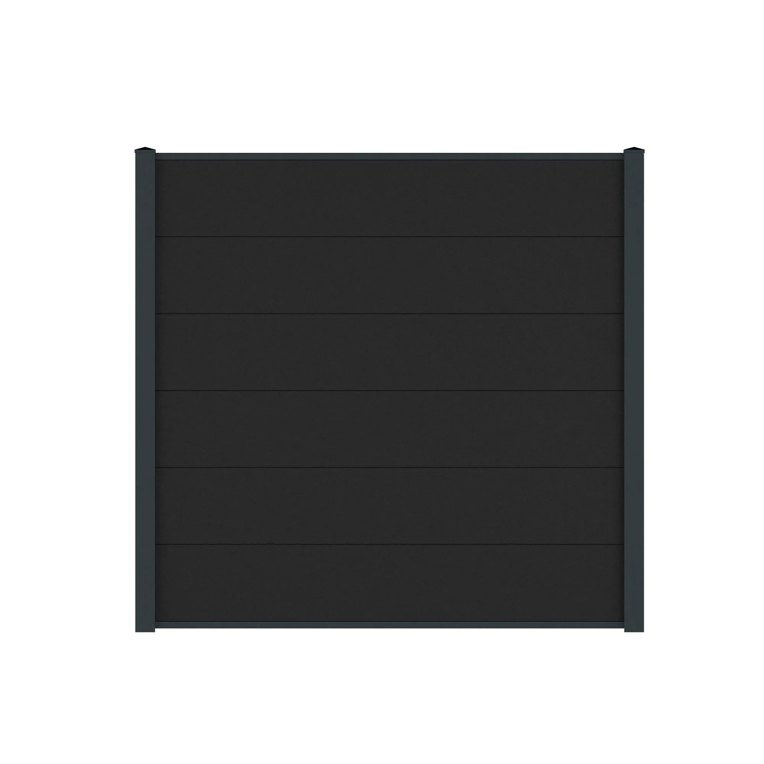 Vidual WPC-Sichtschutzzaun Comp-co 280 zum Aufdübeln 1,8 m x 1,85 m Anthrazit