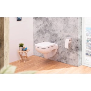 Calmwaters WC-Sitz für Keramag Renova Nr. 1 Plan, eckig, mit Absenkautomatik.