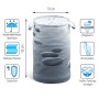 SANILO Wäschekorb Black Stones: Faltbarer Wäschesammler mit Steindesign, 60 Liter Fassungsvermögen.