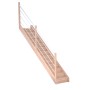 Helle Buchenholztreppe Mykonos Pro mit weißem Holz-Edelstahl-Geländer und Setzstufen, 90cm breit.