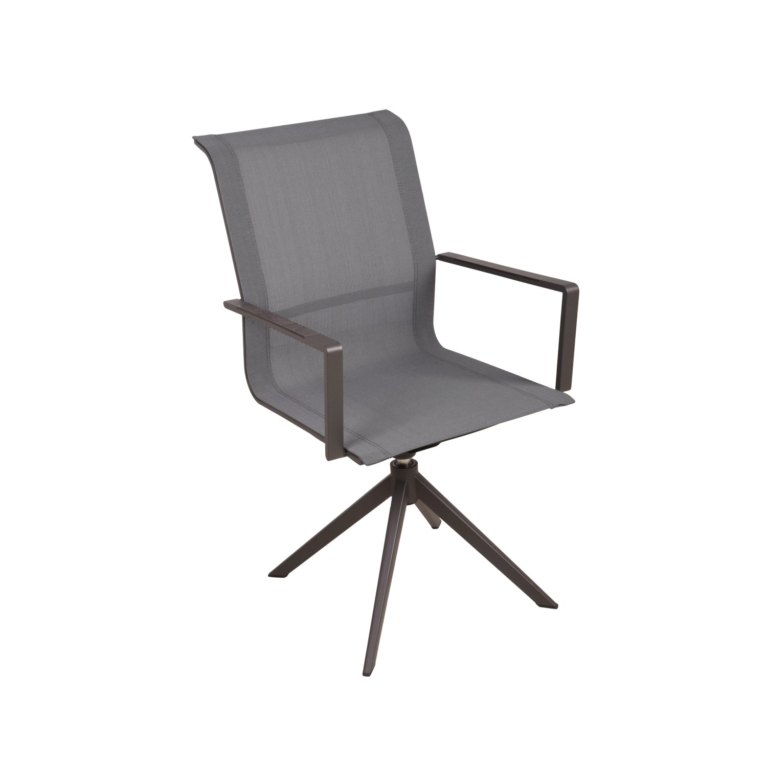 DELUKE Gartenstuhl EMMA 2er Set Kunststoff Anthrazit 95x54x63cm Drehstuhl Essstuhl Terrassenstuhl