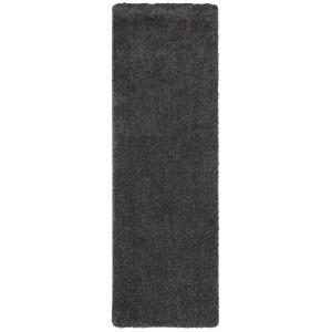 Snapstyle Läufer Teppich Milano anthrazit, 80x200cm, Hochflor Langflor für Wohnräume.
