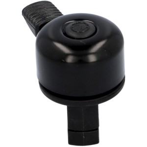 Schwarze Fischer Mini-Fahrradklingel (2,2 cm) für Lenkerzubehör.