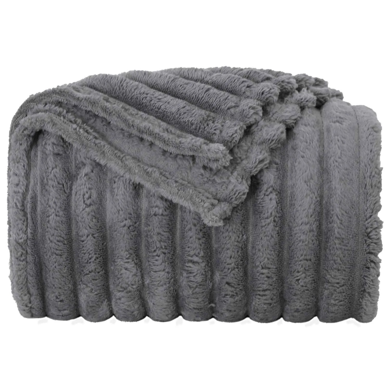 vidaXL Überwurfdecke Dunkelgrau 200 x 150 cm Fleece 42016830_4