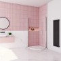 AICA Runddusche 90x90 mit Drehtür, Viertelkreis Duschkabine aus 6mm NANO ESG Sicherheitsglas.
