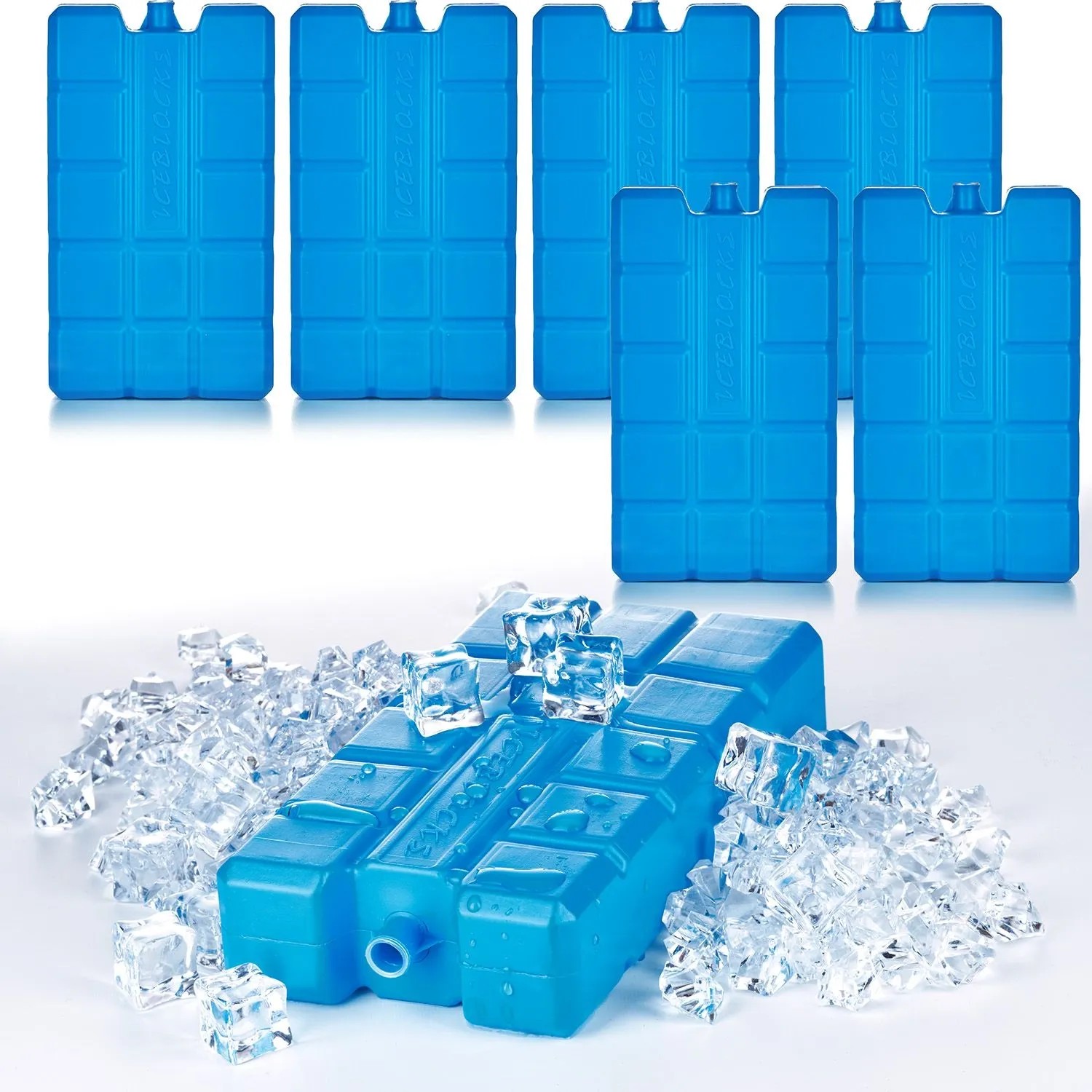 BigDean 6er Set Kühlakkus Je 200ml 12h Lange Kühlung Perfekt Für Kühltasche & Kühlbox 15 X 8 X 2 Cm Kühlelemente Kühlpacks Kühlpads Made