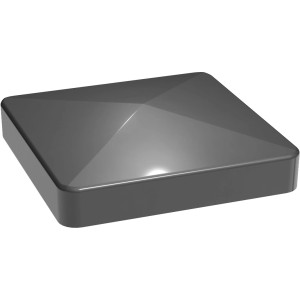 GroJa Lumino Pfostenkappe, 9x9 cm, Anthrazitgrau, für Steckzaun-Pfosten.