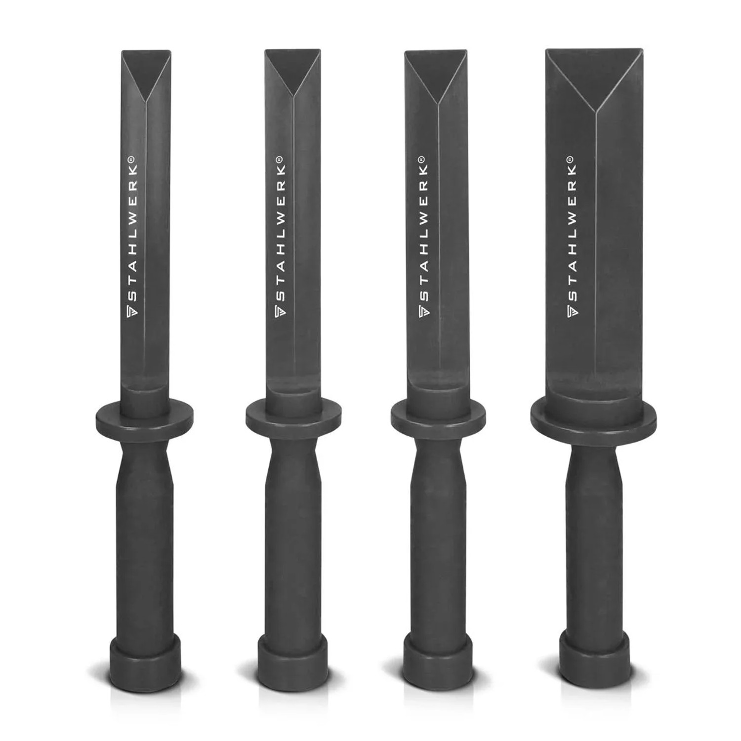STAHLWERK Kunststoffschaber-Set, 4-teilig, für Lackreparatur und Karosseriereparatur.