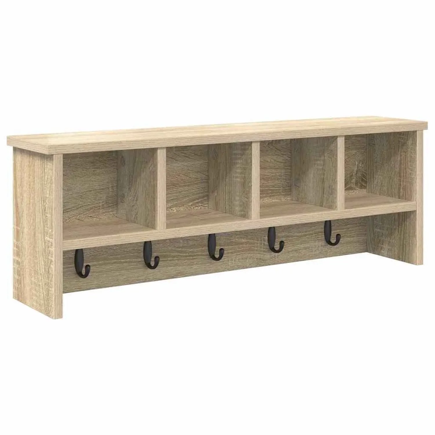 vidaXL Wandmontierter Kleiderständer Sonoma-Eiche 75 x 16 x 26 cm 874317