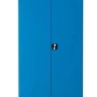 Blauer PROREGAL Stahlschrank mit 4 Fachböden, ideal für Büro und Akten.