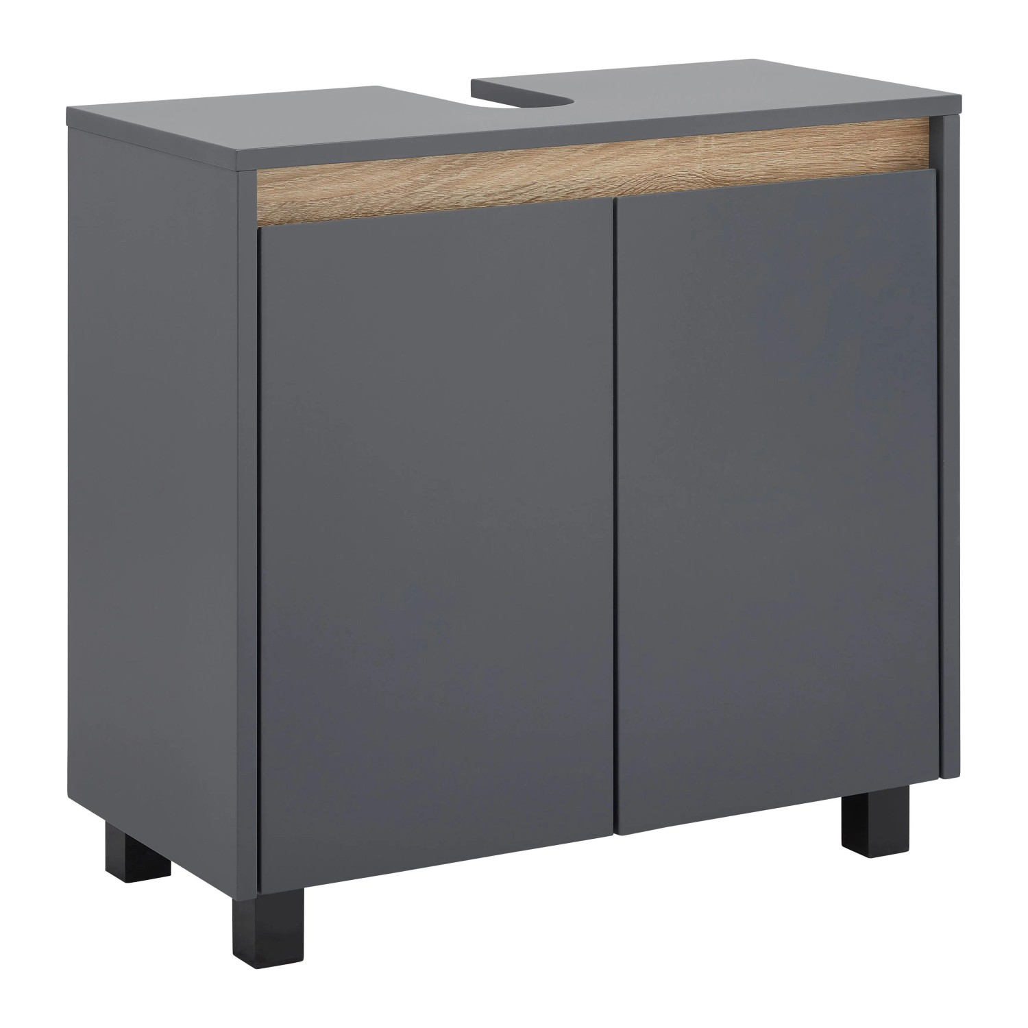 Bessagi Home Waschbeckenunterschrank Massimo Grau ca. 60x59x30 cm